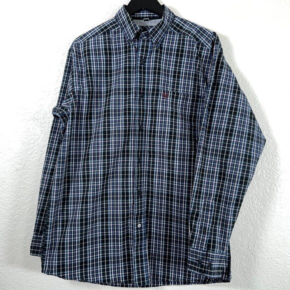 Ariat Pro Series L/S Button Shirt in Blue Plaid Men's Size M - Picture 2 of 10